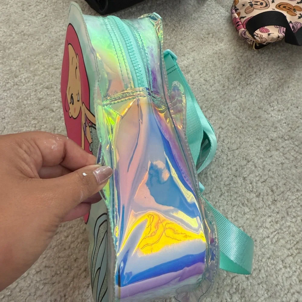 Disney Little Mermaid Ariel Iridescent Backpack Holographic Bag